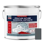Peinture bitume r�sine sol enrob� bitumeux asphalte goudron 10 litres gris basalte (ral 7012)