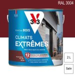 Peinture bois ext�rieur climats extr�mes ral 3004 rouge basque satin 2l v33