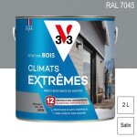 Peinture bois ext�rieur climats extr�mes ral 7045 gris galet satin 2l v33