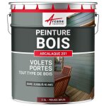 Peinture bois extrieur : portails, bardage, abri, mobilier de jardin : arcalaque 201 2. 5 l - rouge ...