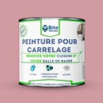 Peinture pour carrelage - bricosalvaje - rose poudr� - 750 ml - brillant - haute adh�rence