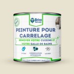 Peinture pour carrelage - bricosalvaje - satin� nacre - haute adh�rence - application facile - 750 ml ...
