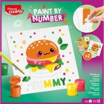 Peinture enfant au numro maped creativ burger et multifood