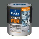 Peinture fer glycro ripolin xpro3 fer brillant gris acier 2 l