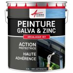 Peinture galva zinc toiture gouttire : arcalaque 301. 2. 5 l - gris anthracite - ral 7016