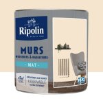 Peinture murs boiseries radiateurs ripolin mat beige pierre 05 l