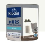 Peinture murs boiseries radiateurs ripolin mat blanc anzre 05 l