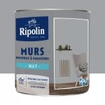 Peinture murs boiseries radiateurs ripolin mat gris galet 05 l Peinture murs boiseries radiateurs ripolin mat gris galet 05 l