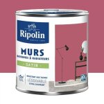 Peinture murs boiseries radiateurs ripolin satin rose sarrasin 05 l