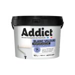 Peinture murs et plafonds monocouche acrylique blanc velours 10l - addict