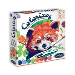 Peinture par numros - colorizzy - panda roux & shiba - multicolore - kit relaxant - acrylique haute ...
