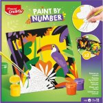 Peinture au num�ro - maped creativ - perroquet et papillon - 20x20 cm - d�s 7 ans - multicolore