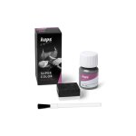 Peinture de teinture pour chaussures et sacs en cuir / textile avec �ponge et pinceau kaps super color ...