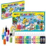 Peinture pour vitraux 22 ml x 13 couleurs amos gd22p13