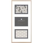 Cadre ple - mle multivues en bois 3 photos 10x15cm adam - beige - l 25 x h 517 cm