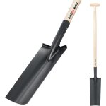 Pelle de drainage - bêche à bord plat 380 x 147 mm pour manche de 38 mm de diamètre - lame en acier longue ... Pelle de drainage - bêche à bord plat 380 x 147 mm pour manche de 38 mm de diamètre - lame en acier longue ...