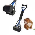 Pelle a litiere - fourche a litiere - pratique - portable - manche long - plastique noir
