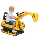 Pelle m�canique � p�dales enfant 18 mois - 4 ans 30kg avec klaxon et rangement sous si�ge - jaune78x24x585cm ...