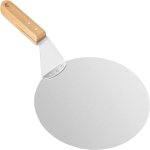 Pelle à pizza pelle à pizza en métal avec manche en bois et acier inoxydable Pelle à pizza pelle à pizza en métal avec manche en bois et acier inoxydable