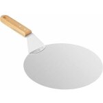 Pelle pizza ronde avec poigne en bois plateau en acier inoxydable 10 pouces yyv Pelle pizza ronde avec poigne en bois plateau en acier inoxydable 10 pouces yyv