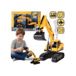 Pelle sur chenilles t�l�command�e xf avec pilote machine r�aliste 1:20 avec son mega creative