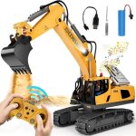 Pelleteuse tlcommande?tractopelle telecommand?pelleteuse tracteur enfant camion jouet 6 canaux en ...