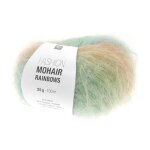 Pelote de laine et mohair fashion mohair rainbows - 25gr - rico design(. . . ) - 01 multicolore pastel ...