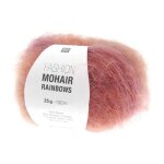 Pelote de laine et mohair fashion mohair rainbows - 25gr - rico design(. . . ) - 02 orange berry