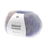 Pelote de laine et mohair fashion mohair rainbows - 25gr - rico design(. . . ) - 04 violet fresh