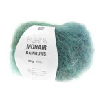 Pelote de laine et mohair fashion mohair rainbows - 25gr - rico design(. . . ) - 05 vert aqua