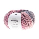Pelote de laine  tricoter creative melange chunky - rico design(. . . ) - 060 rose - bleu
