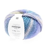 Pelote de laine � tricoter creative melange chunky - rico design(. . . ) - 067 jaune - turquoise