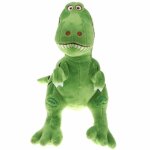 Peluche 3d dinosaure pour enfant - vert 30 cm label