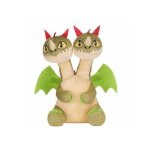 Peluche barf et belch dragon vert 23 cm - doudou dragons - set jouet garcon + carte animal