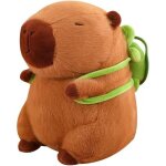 Peluche capybara 23 cm sac  dos tortue amovible doux cadeau enfants / adultes