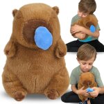Peluche capybara avec nez qui coule peluche mascotte ours en peluche pour enfant 28 cm Peluche capybara avec nez qui coule peluche mascotte ours en peluche pour enfant 28 cm