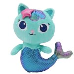 Peluche de chat sir�ne style gaby - maison de poup�e dessin anim� - peluche de 24 cm - doudou