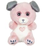 Peluche cutydoo love chien - gipsy toys - 13 cm - rose / gris