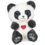 Peluche cutydoo love panda - gipsy toys - 13 cm - gris