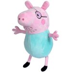 Peluche daddy pig - peppa pig - simba - 37 cm softwool - animal en peluche