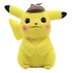 Peluche dtective pikachu de 28 cm jouets en peluche mignons jouets en peluche cadeaux danniversaire ...