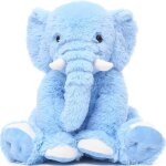 Peluche �l�phant xxl - 1 pi�ce bleu 45cm cadeau anniversaire fille / gar�on jouet - couleur bleu �tiquette ...