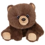 Peluche floppy choopy ours brun - gipsy toys - 22 cm - marron