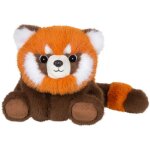 Peluche floppy choopy panda roux - gipsy toys - 22 cm - orange / marron / blanc