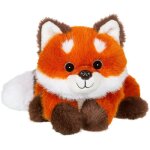 Peluche floppy choopy renard roux - gipsy toys - 22 cm - orange / marron / blanc