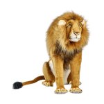 Peluche gante - hansa - lion - 94 cm - beige - mixte