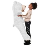 Peluche g�ante nounours - 130 cm - banabear - bananair - blanc fabriqu� en france