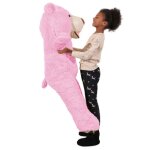 Peluche g�ante nounours - 130 cm - banabear - bananair - rose fabriqu� en france