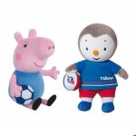 Peluche georges jemini tchoupi & peppa pig (x2)