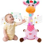 Peluche girafe interactive chantante et dansante rpte les phrases rglage du volume rechargeable usb ...